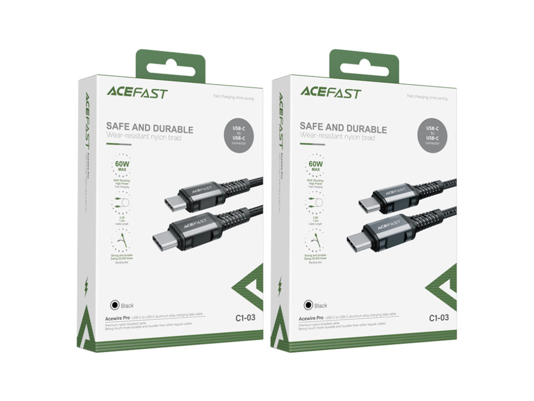 ACEFAST C1-03 USB-C to USB-C 60W Charging Cable - Fast & Durable ACEFAST C1-03 USB-C to USB-C 60W Charging Cable - Fast & Durable